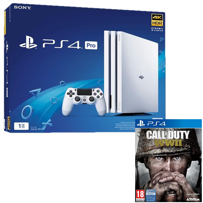 ps4 pro Blanche cod ww2 pas cher
