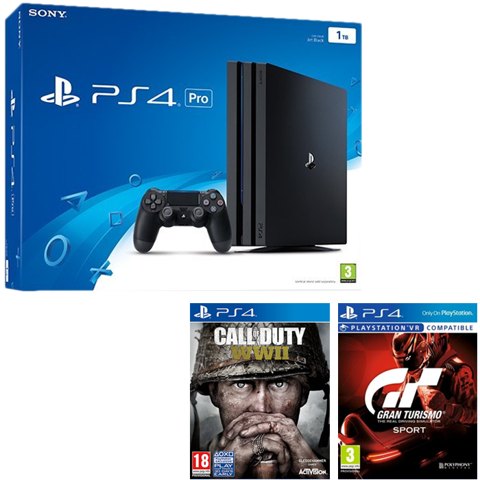 ps4 pro call of duty ww2 gran turismo