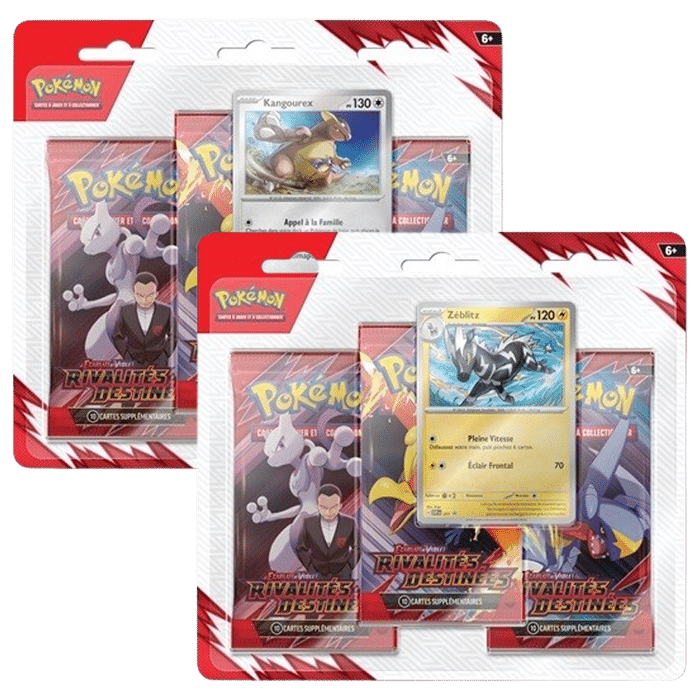 Pokémon EV10 Tripack Kangourex Zéblitz produit