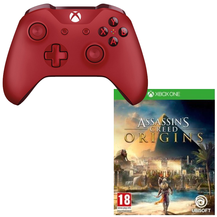pack manette xbox one rouge assassin's creed origins