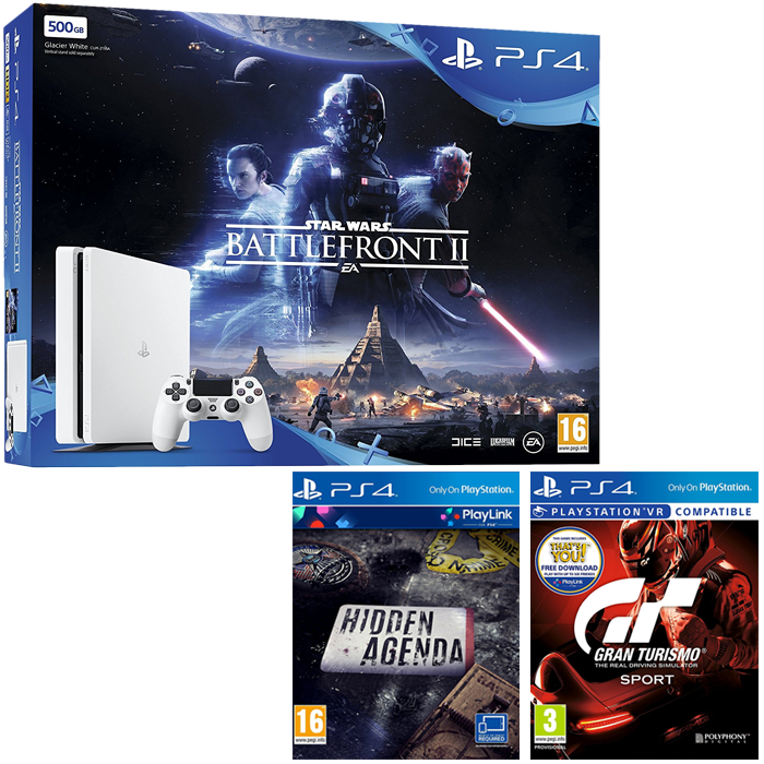 ps4 slim blanche 1 To star wars battlefront 2 gt sport hidden camera