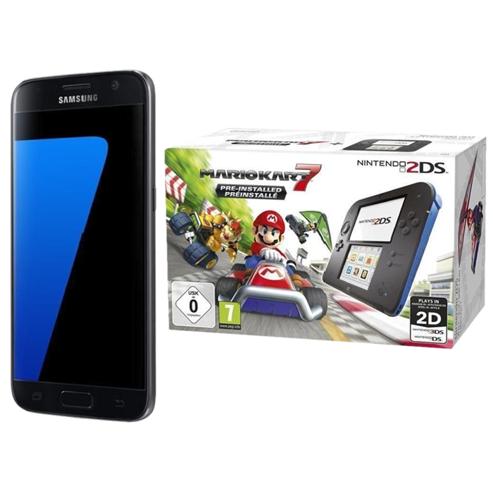 bon plan samsung galaxy S7 noir pack nintendo 2DS Mario Kart 7