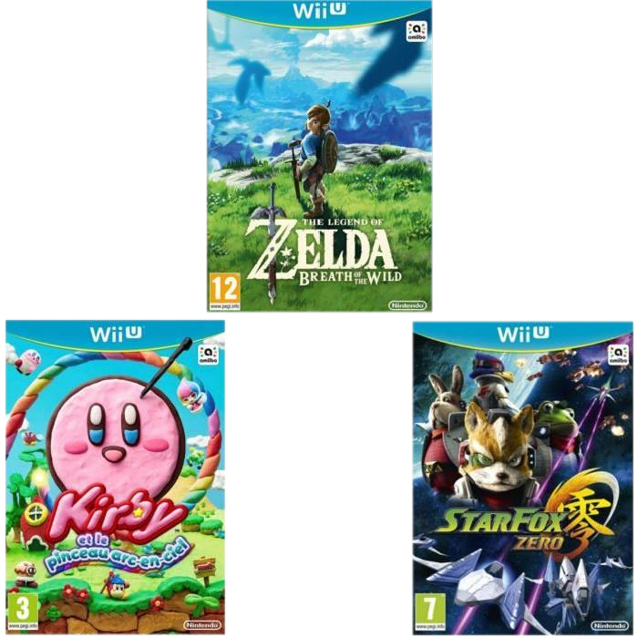 pack jeux wii u zelda breath of the wild starfox zero kirby
