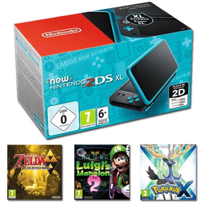 new 2DS XL zelda a link beteen worlds luigi's mansion pokemon X