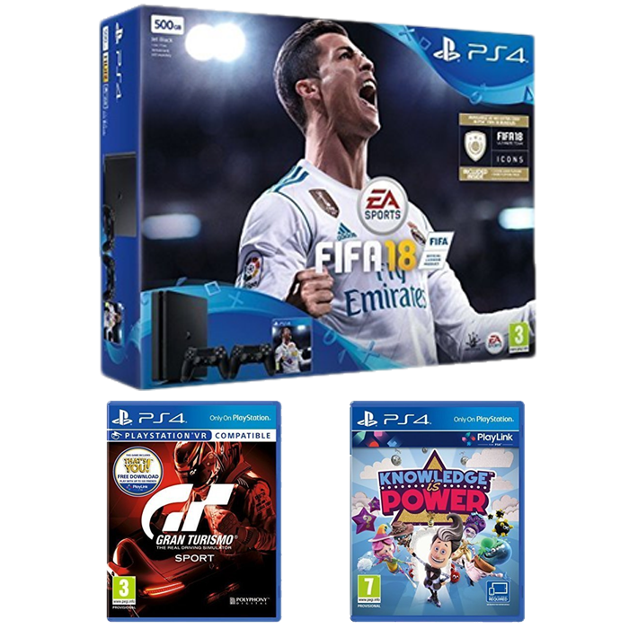 ps4 slim 2 manettes fifa 18 gt sport knowledge is power