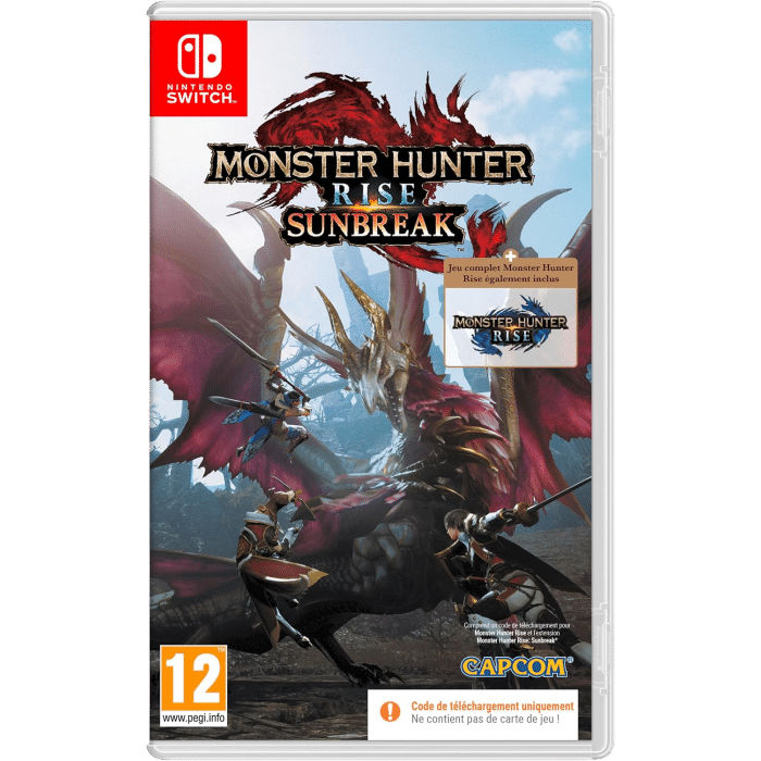 monster hunter rise sunbreak sur switch code visuel produit