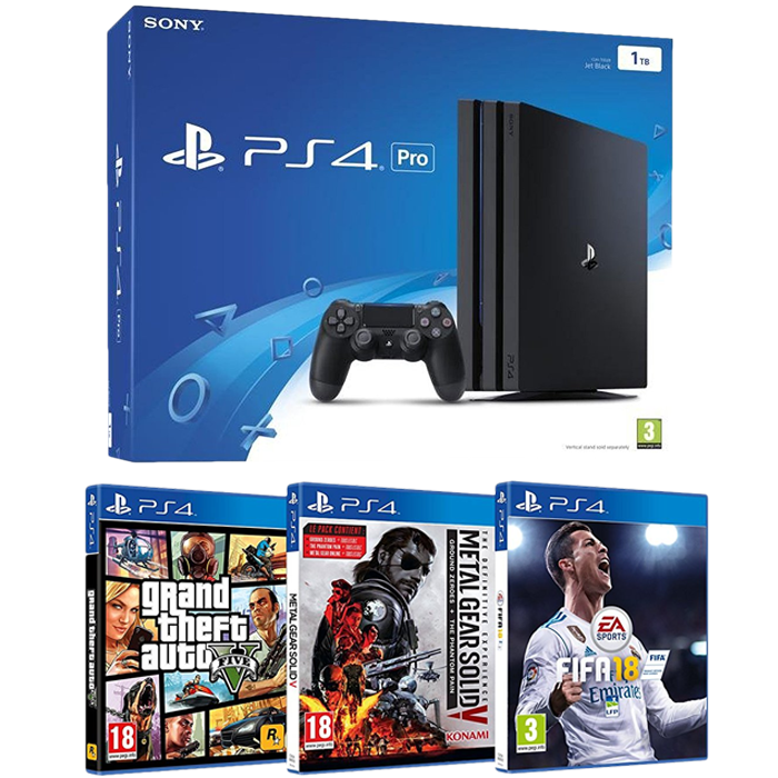 pack ps4 pro gta 5 mgs 5 fifa 18
