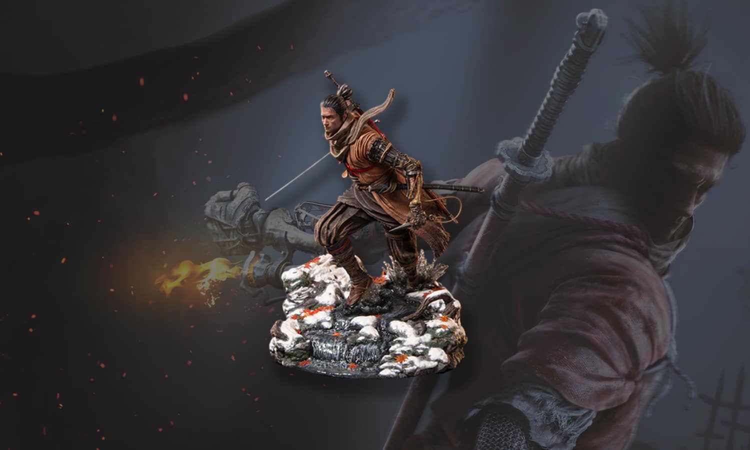 visuel slider statuette f4f sekiro definitive edition coté