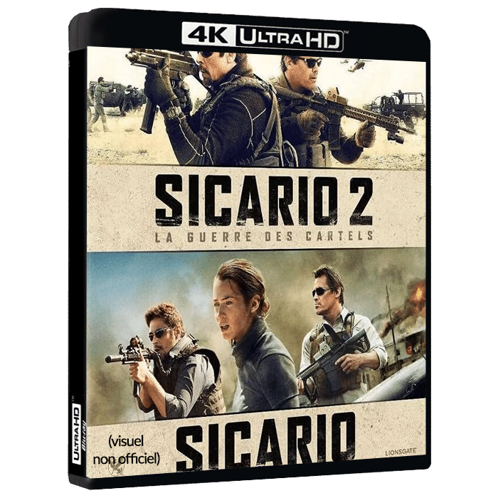 sicario 1 et 2 blu ray 4k visuel produit