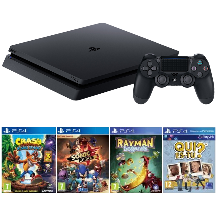 pack ps4 4 jeux rayman sonic crash bandicoot qui es tu