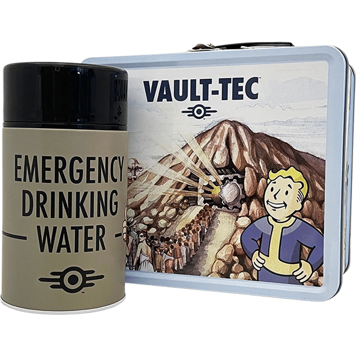 fallout clean vault tec lunchbox et gourde visuel produit