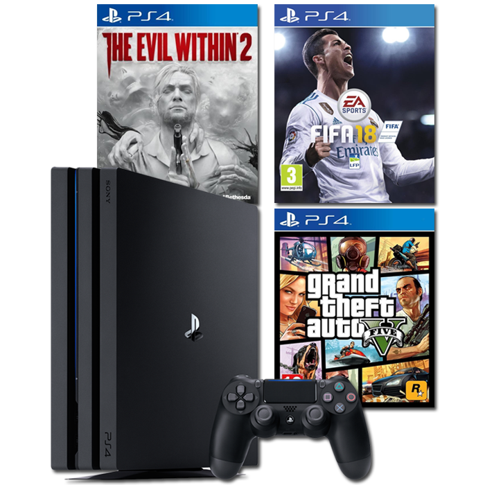 ps4 pro gta 2 fifa 18 evil within 2