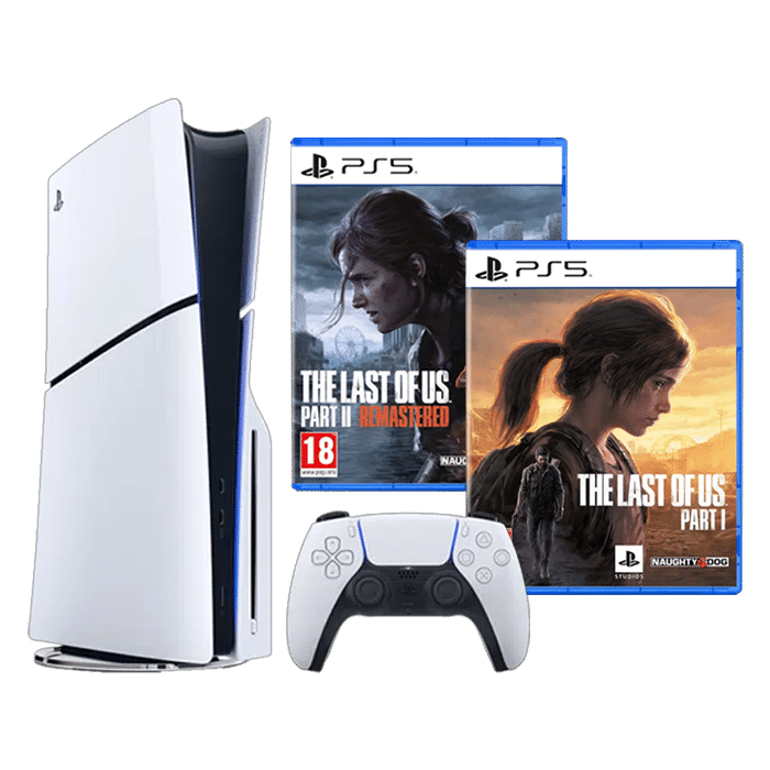 pack ps5 slim avec last of us 1 et 2 visuel produit
