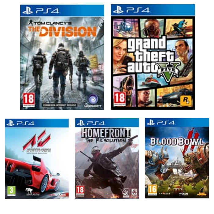 pack jeux ps4 gta 5