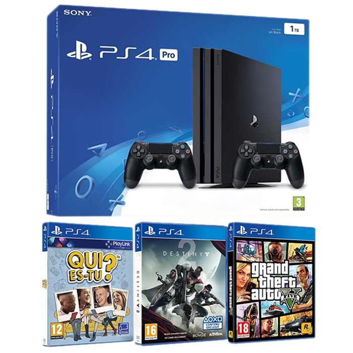 ps4 pro pas cher gta 5 dseiny 2 et 2 manettes