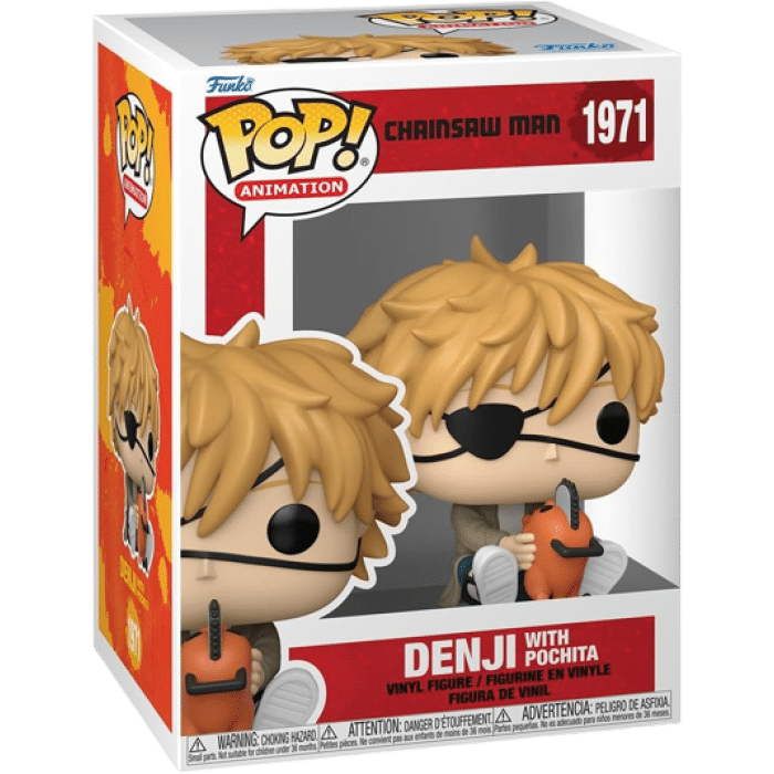 funko pop chainsaw man denji avec pochita visuel produit