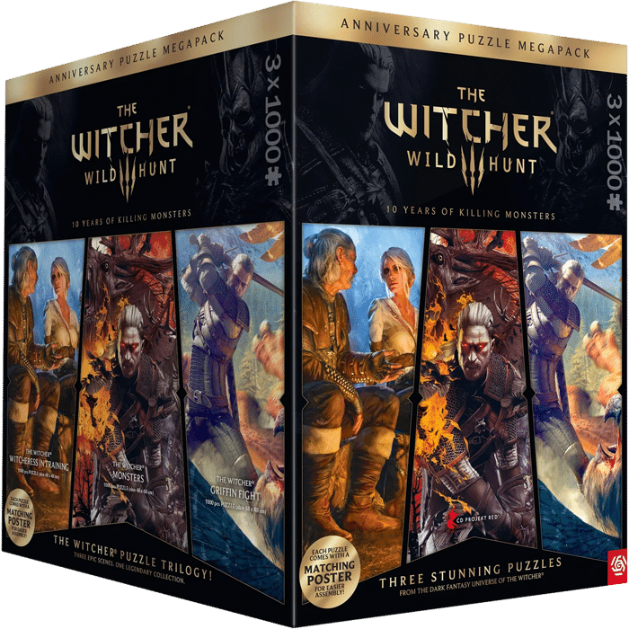 the witcher 3 anniversary puzzle trilogy visuel produit