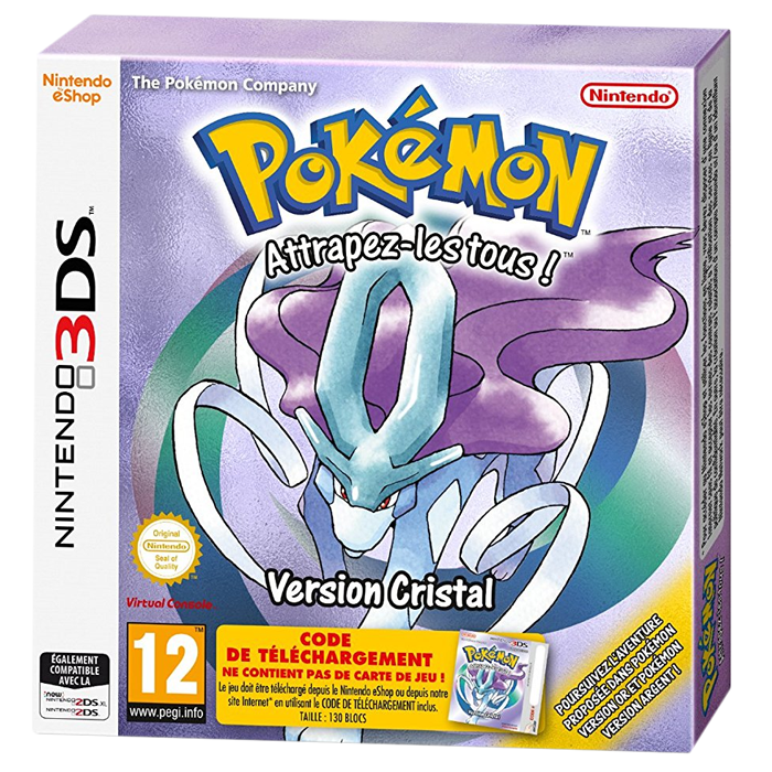 Pokémon Cristal sur Nintendo 3DS (version téléchargeable)