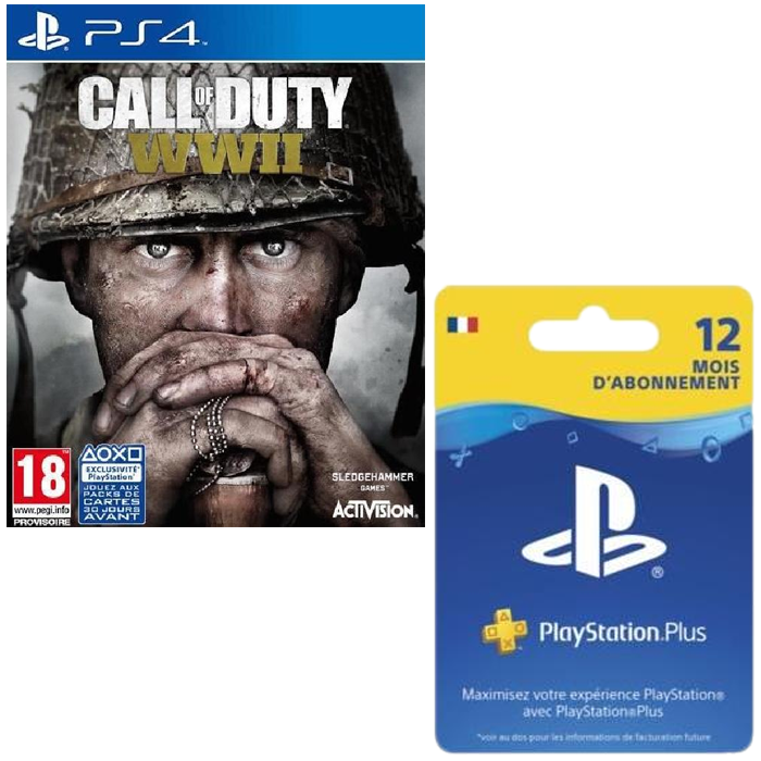 cod ww2 12 mois d'abonnement ps plus
