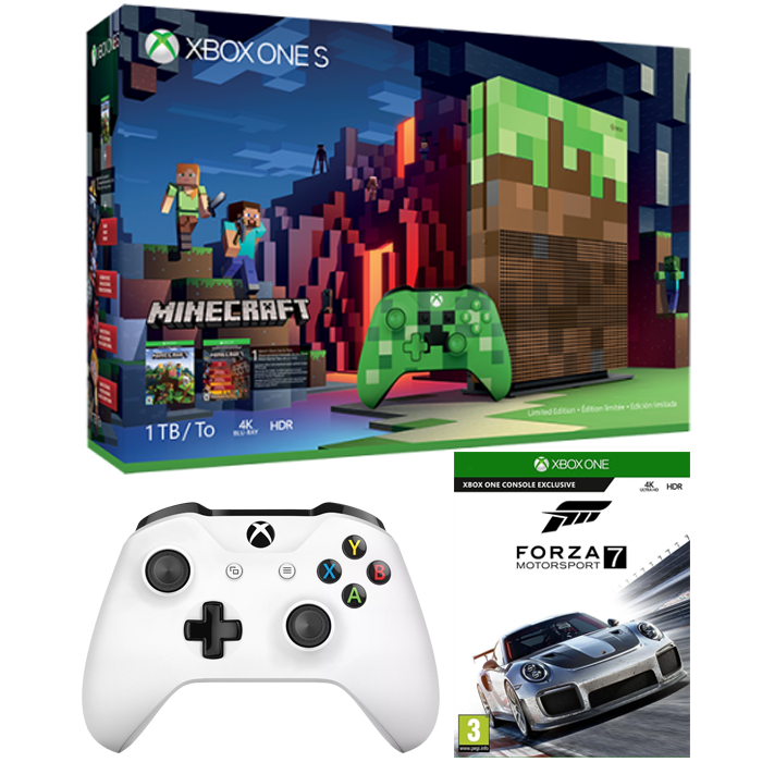 bon plan pack xbox one s minecraft forza 2 manettes