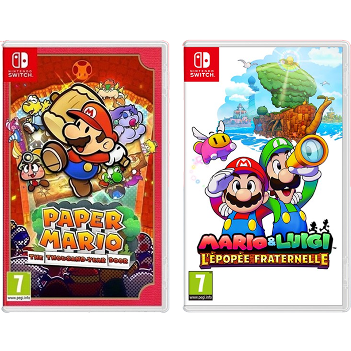 pack paper mario mario et luigi switch visuel produit
