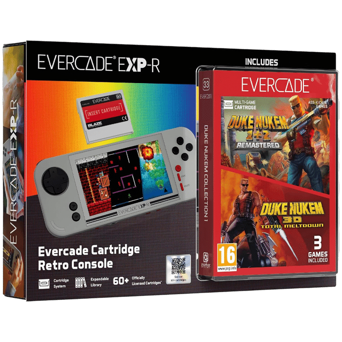 evercade exp r avec duke nukem collection visuel produit