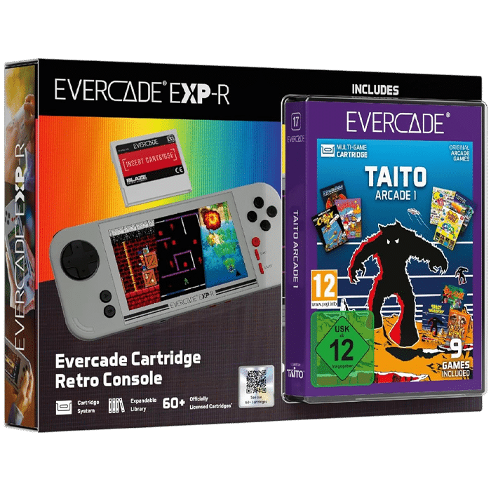 evercade exp r avec taito arcade 1 visuel produit