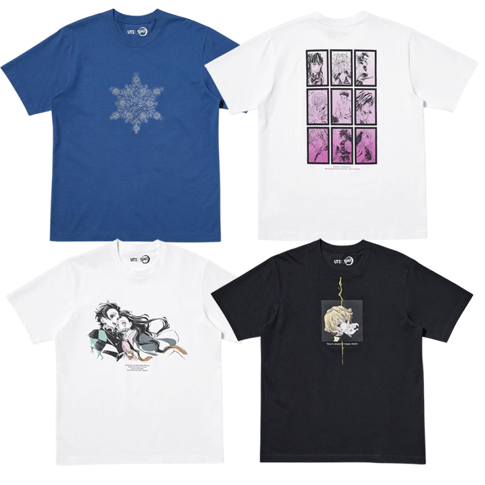 demon slayer x uniqlo t shirts visuel produit