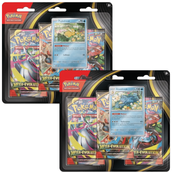 pokemon ev11 pack 3 boosters aleatoire akwakwak psykokwak visuel produit