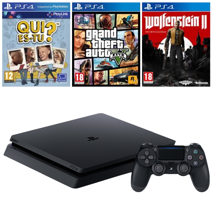 ps4 slim wolfenstein 2 gta 5 qui es tu pas cher