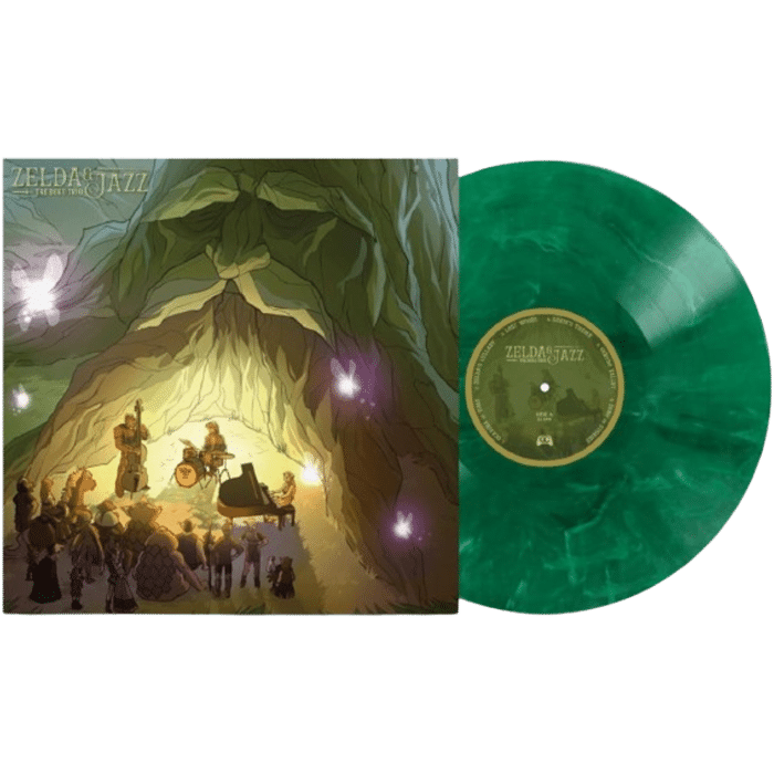 vinyle zelda and jazz tribute vert marbre visuel produit