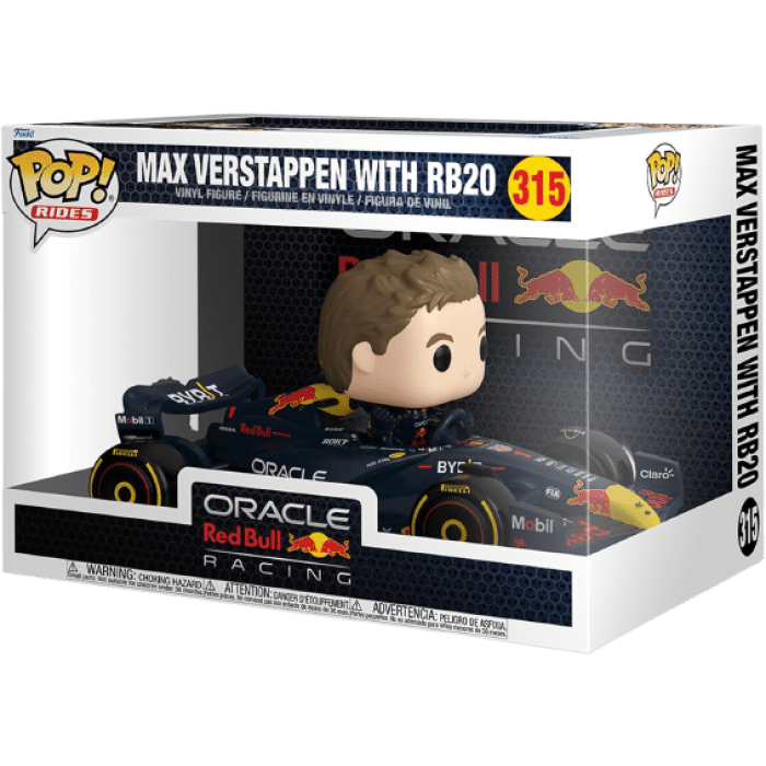 funko pop f1 max verstappen avec rb20 visuel produit