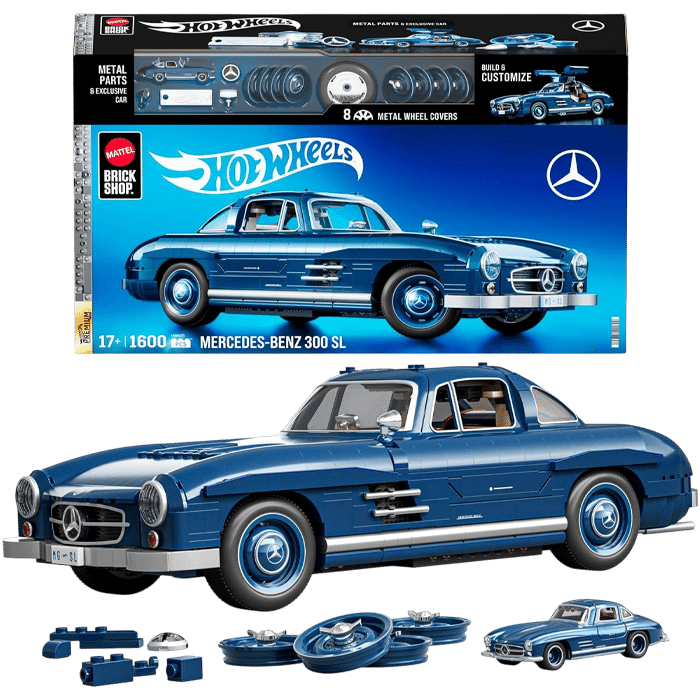 mattel brick shop mercedes benz 300 sl coffret premium visuel produit