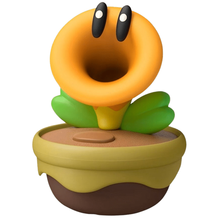 statuette fleur cancan talking flower mario 40 ans visuel produit