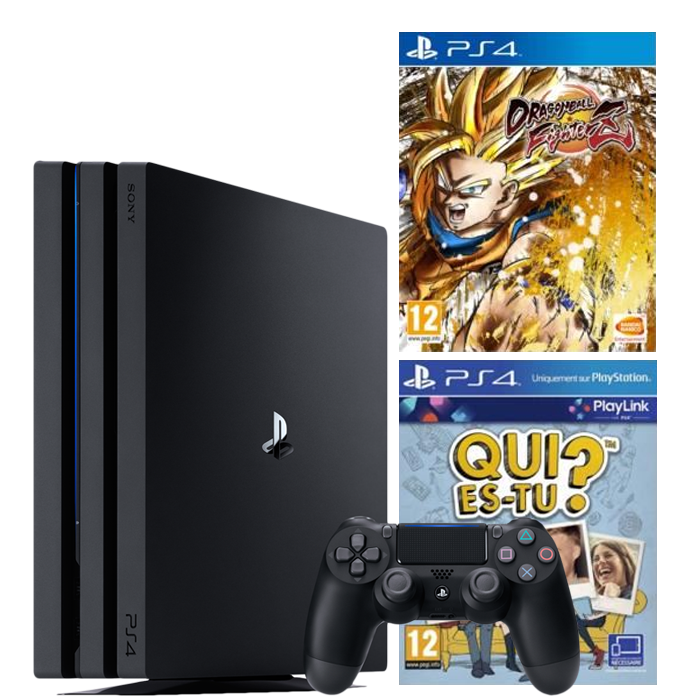 Pack PS4 Pro + Dragon Ball FighterZ + Qui es-tu?