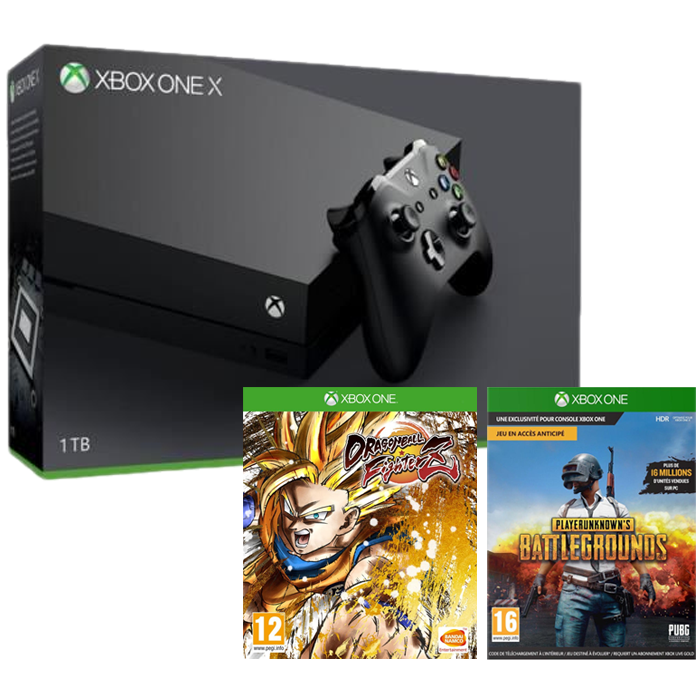 Xbox One X + Dragon Ball FighterZ + PUBG