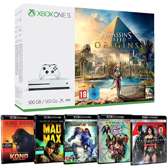 pack xbox one S 4K assassin's creed origins