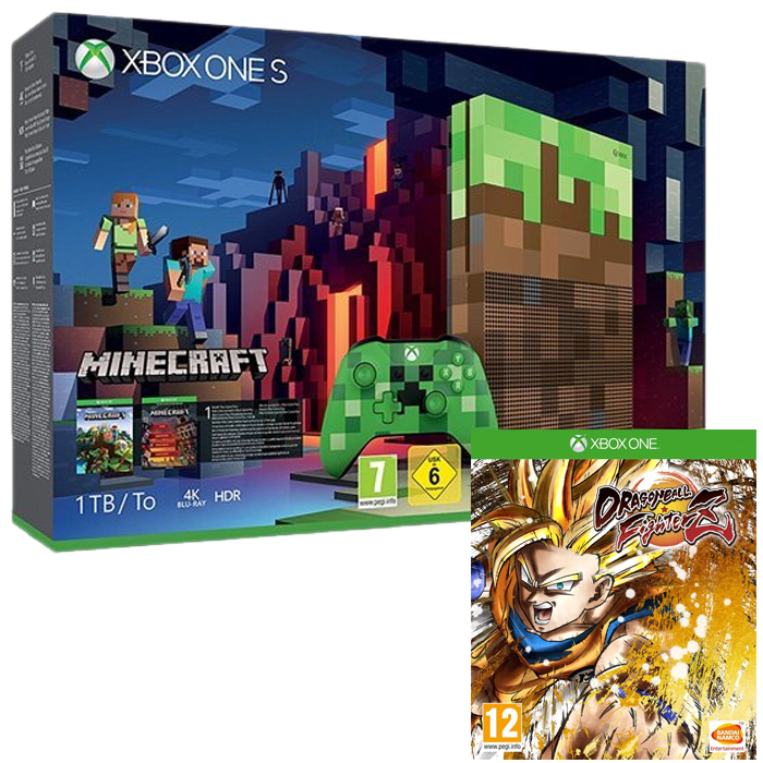 pack xbox one s minecraft db fighterz