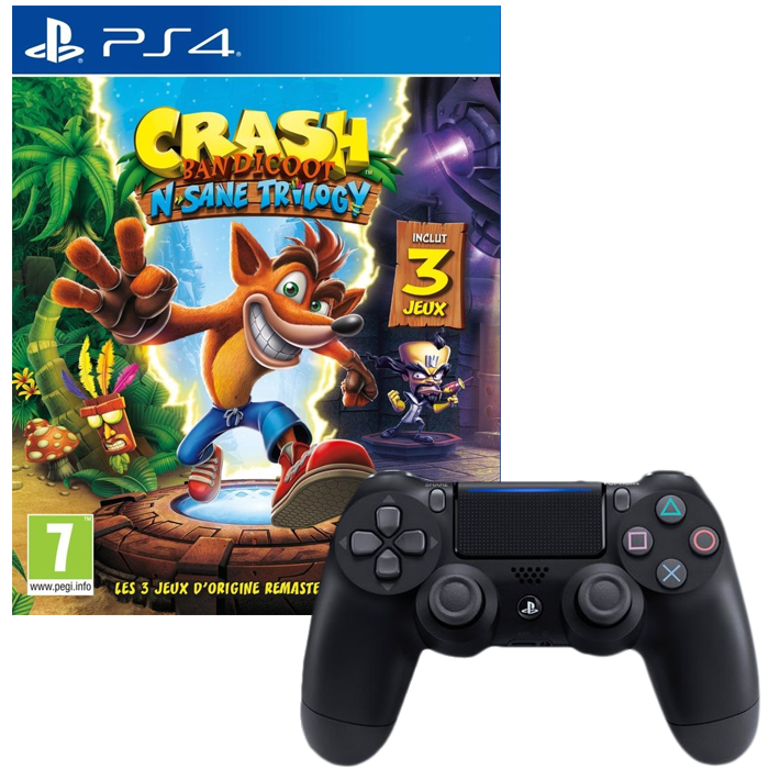 pack manette ps4 crash bandicoot