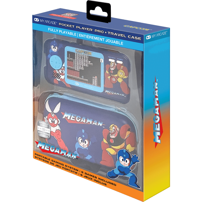 my arcade pocket player mega man etui de transport visuel produit