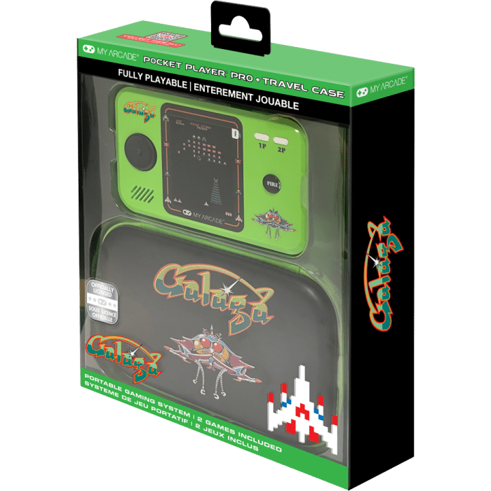 my arcade pocket player galaga etui de transport visuel produit
