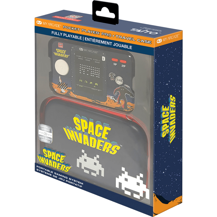 my arcade pocket player space invaders etui de transport visuel produit