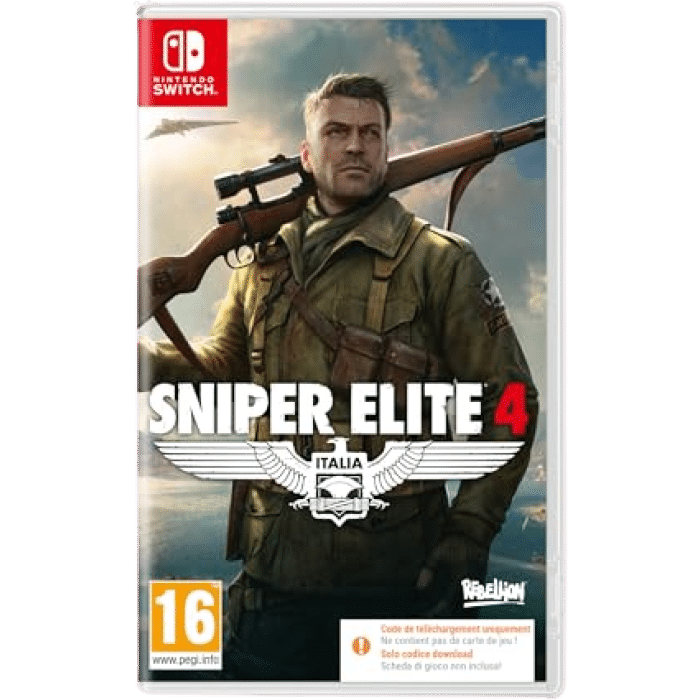 sniper elite 4 switch code dans la boite visuel produit