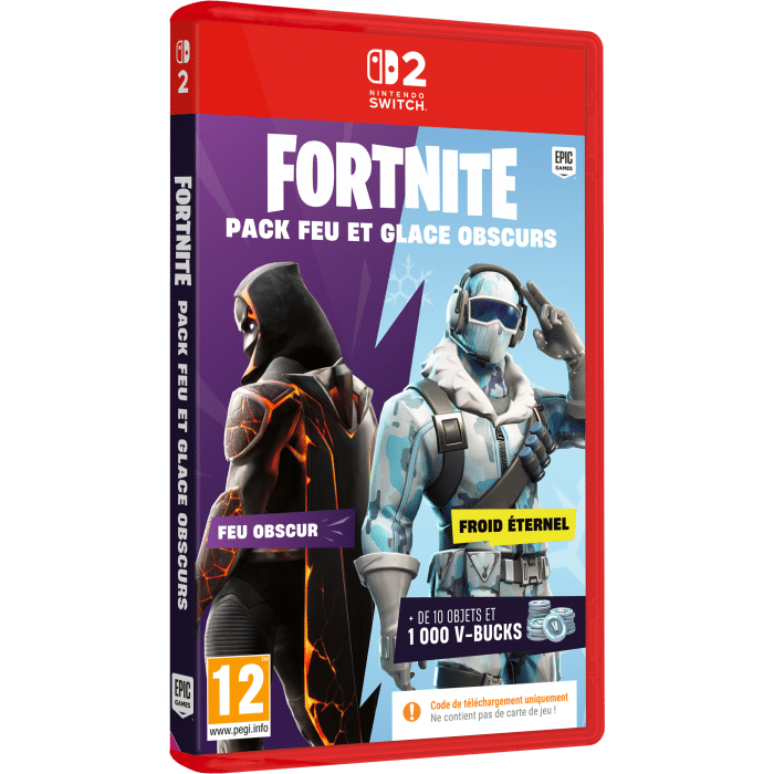 fortnite pack feu et glace sur switch 2 visuel produit