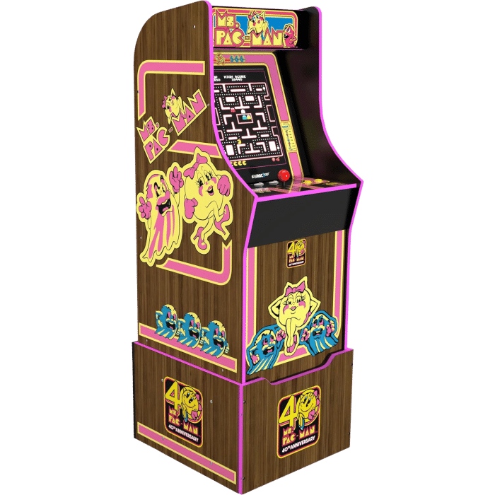 borne arcade ms pac man 40th anniversary arcade1up visuel produit