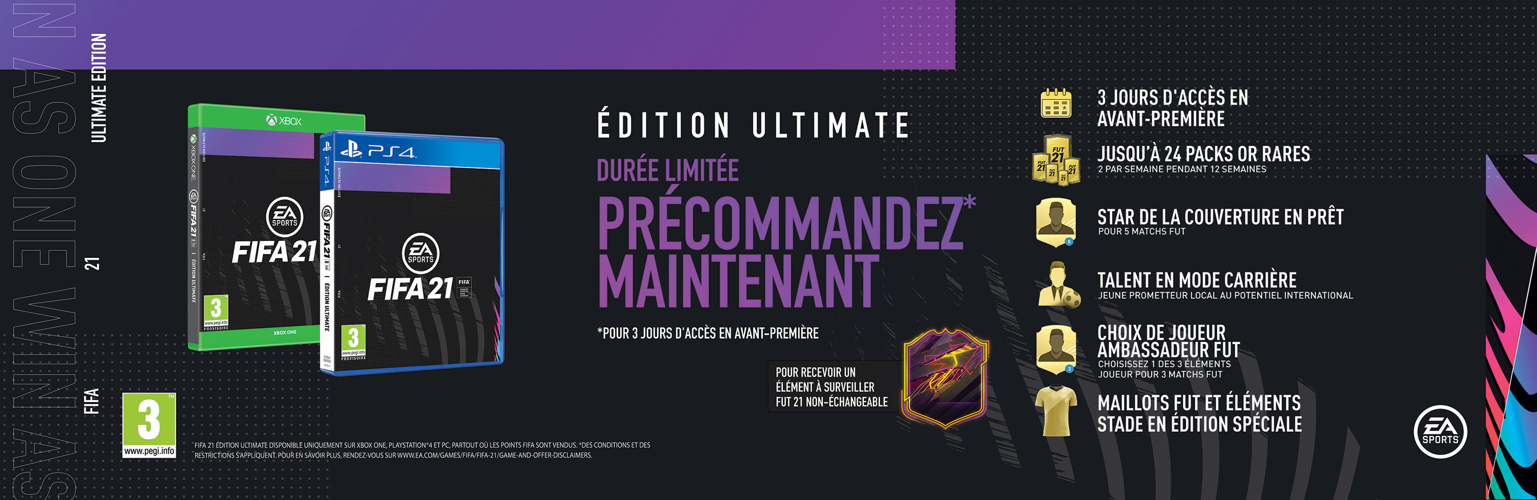 contenu detail fifa 21 edition ultimate ps4 xbox one