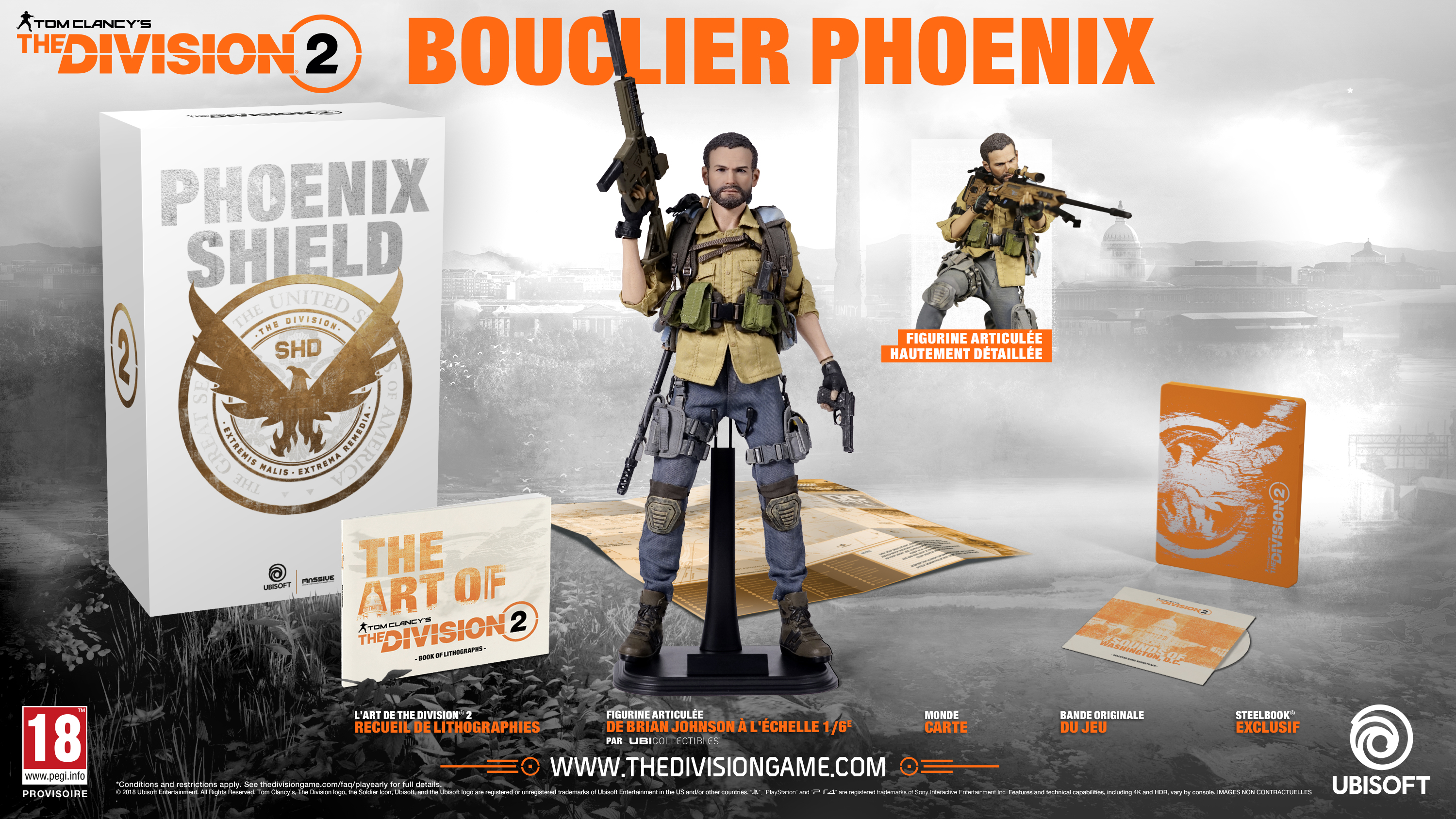 detail collector phoenix shield the division 2 collector sans jeu