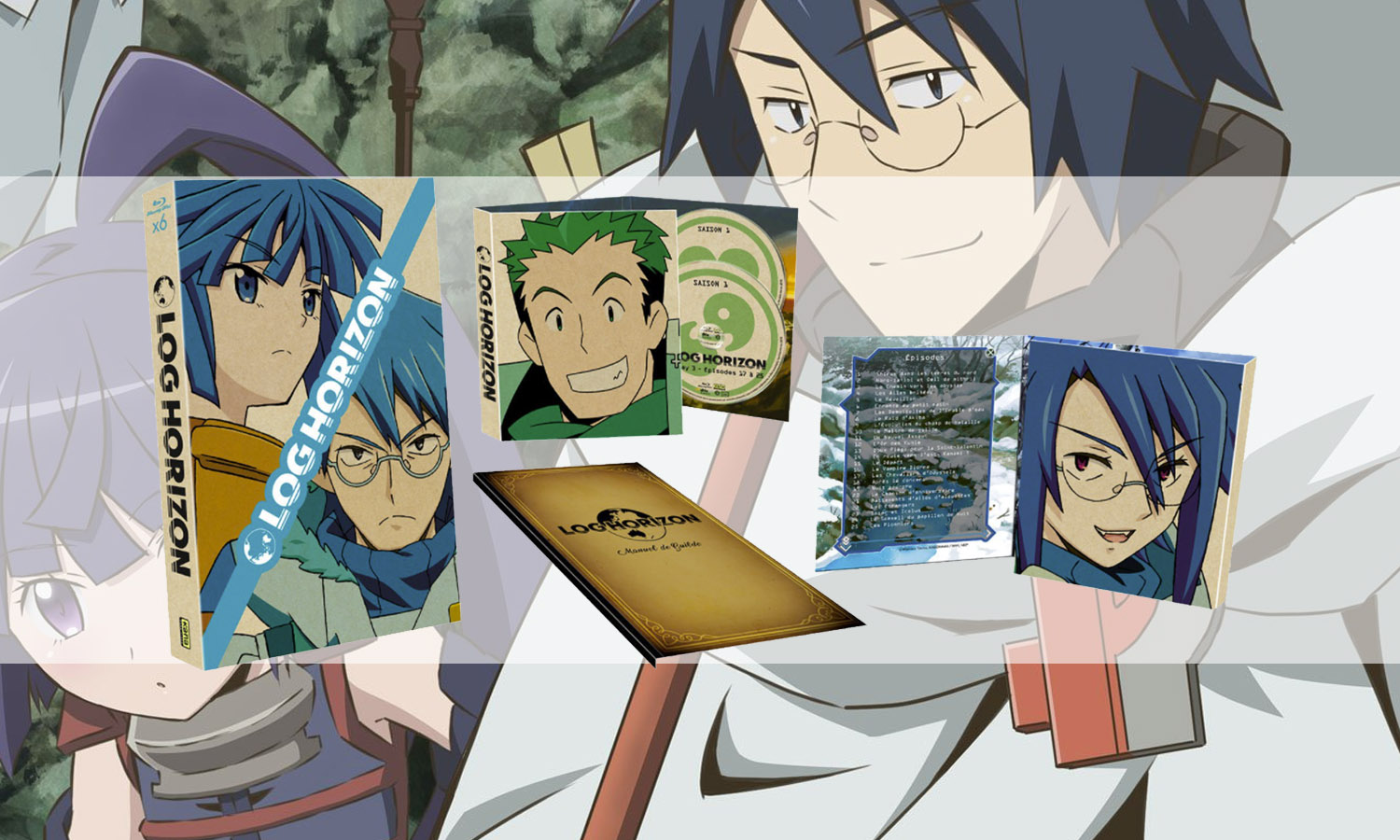 Coffret Log Horizon Blu Ray (Saisons 1 + 2) Edition Limitée visuel slider